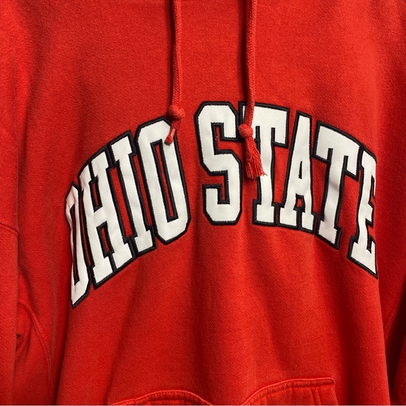 Vintage Ohio State Pro Player Hoodie - Large Red Cotton Blend - Picture 2 of 5